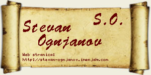 Stevan Ognjanov vizit kartica